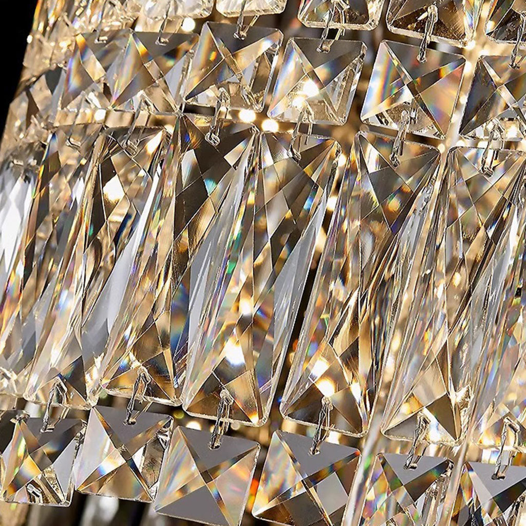 LED Crystal Chandelier Modern Elegant Lighting Minimalist Design