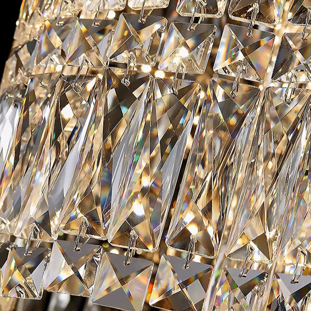 LED Crystal Chandelier Modern Elegant Lighting Minimalist Design
