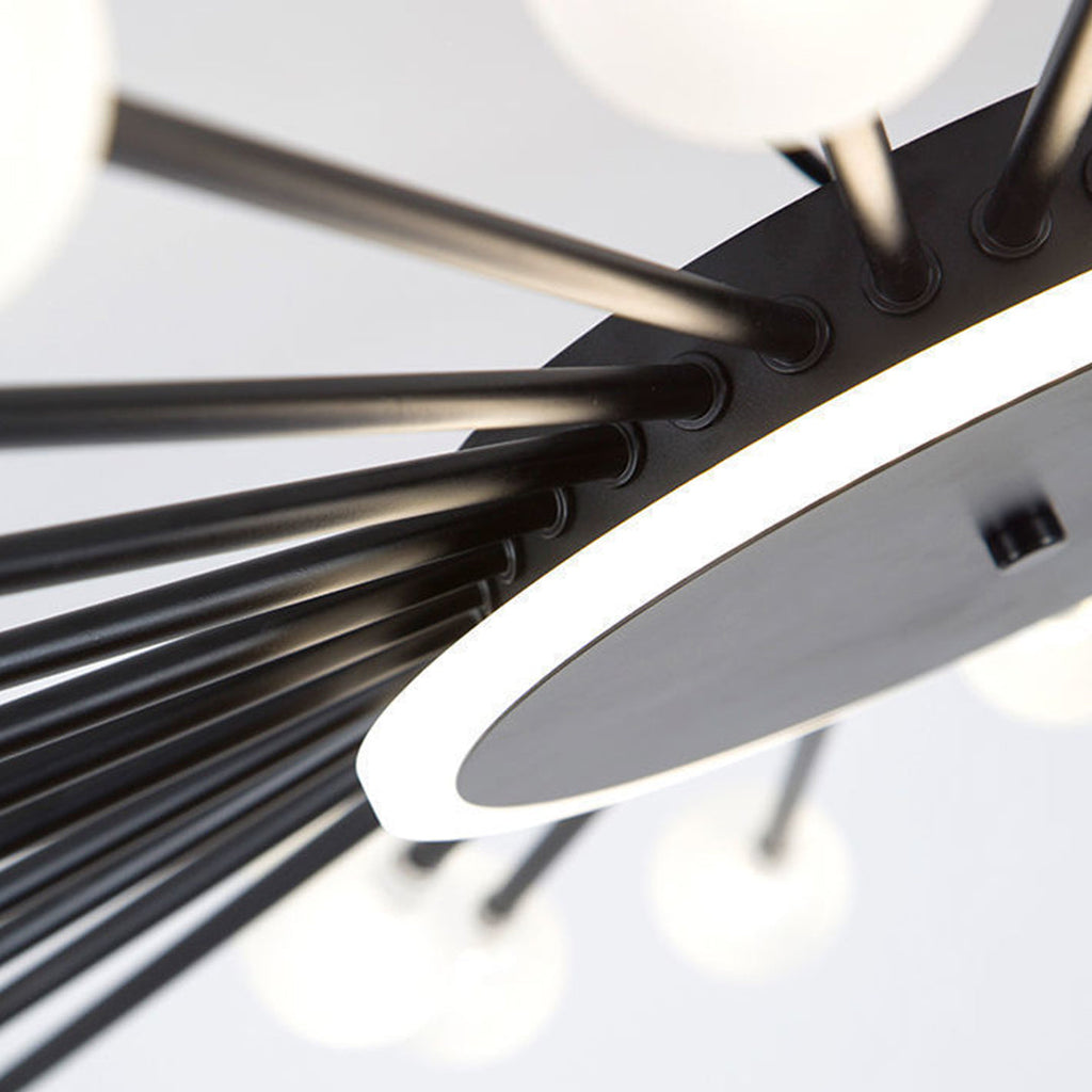 Glass Flush Mount Light - Minimalist Sputnik Luxury Ceiling Fixture