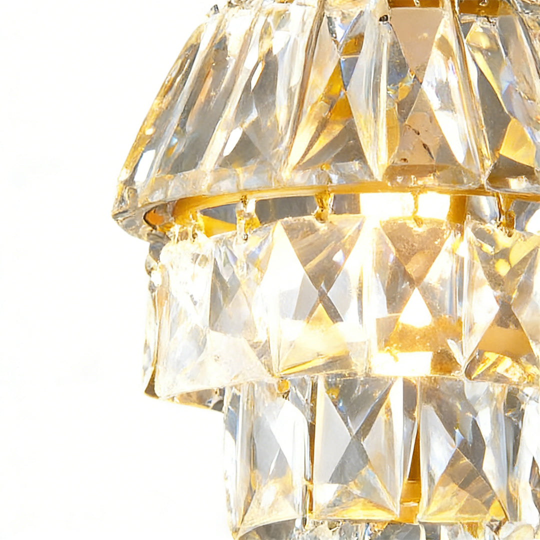 Mini Crystal Pendant Light - Modern Metal Ceiling Fixture, Contemporary Design, Elegant Hanging Light, Stylish Home Decor, Ideal for Dining Room & Kitchen
