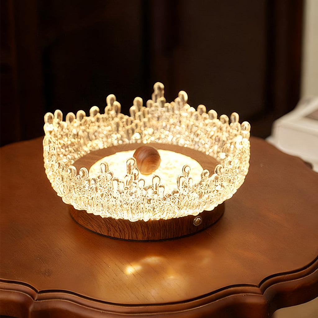 Acrylic Vintage Walnut Table Lamp - French Design Atmosphere Light