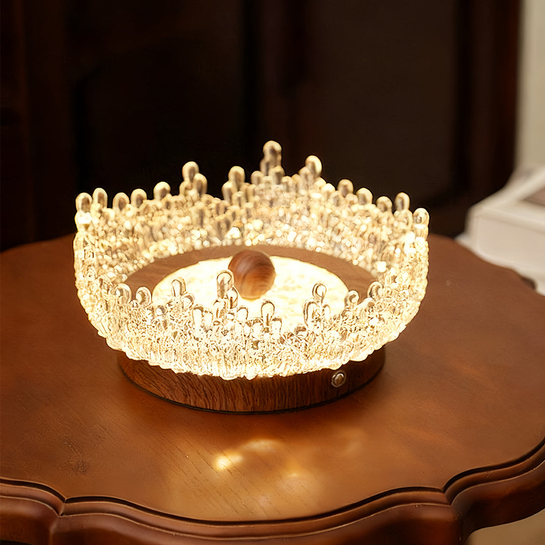 Acrylic Vintage Walnut Table Lamp - French Design Atmosphere Light