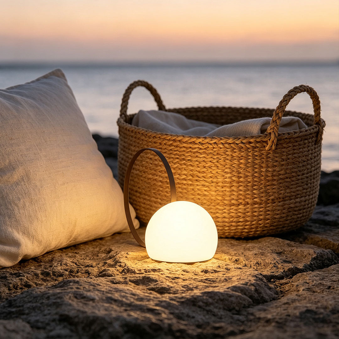 Portable Rechargeable Outdoor Table Lamp - LED Ambient Light for Camping and Patio Use