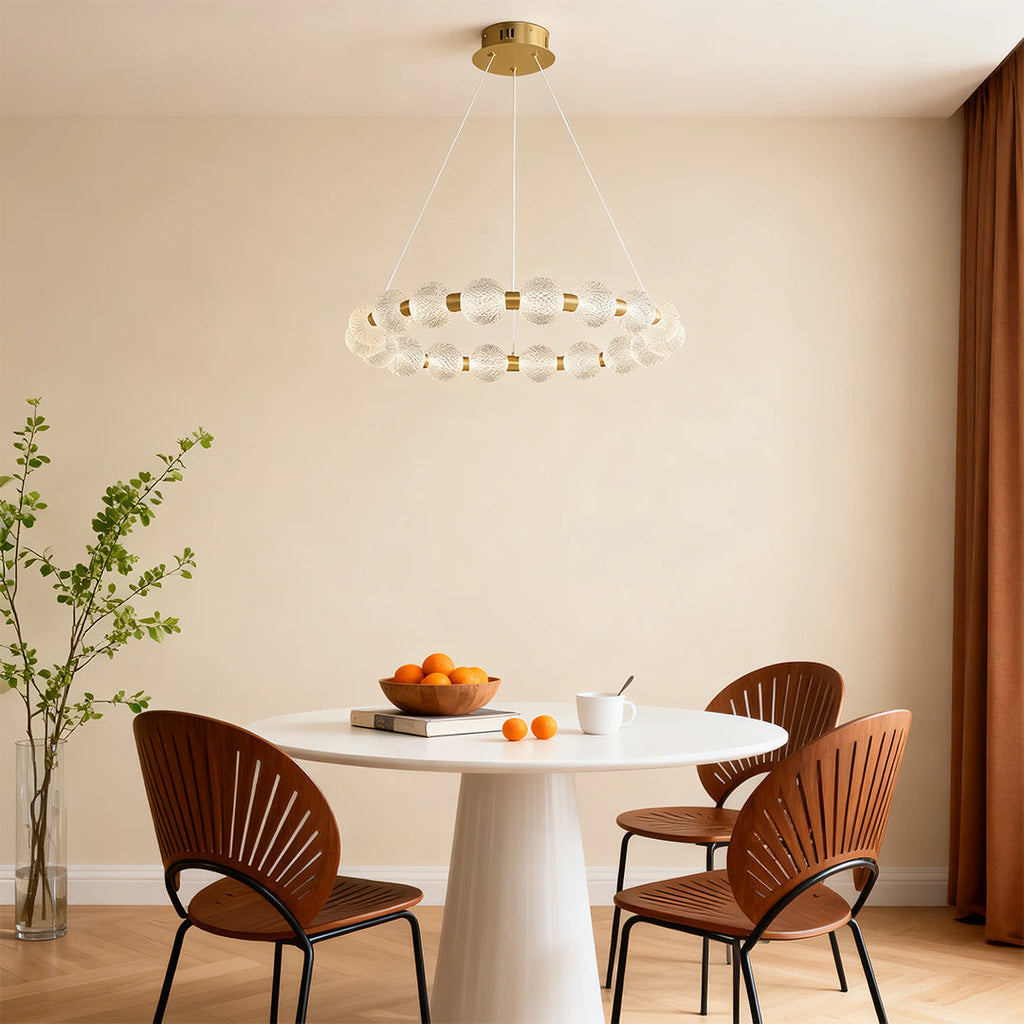 Minimalist Glass Shade Chandelier Luxury Island Light