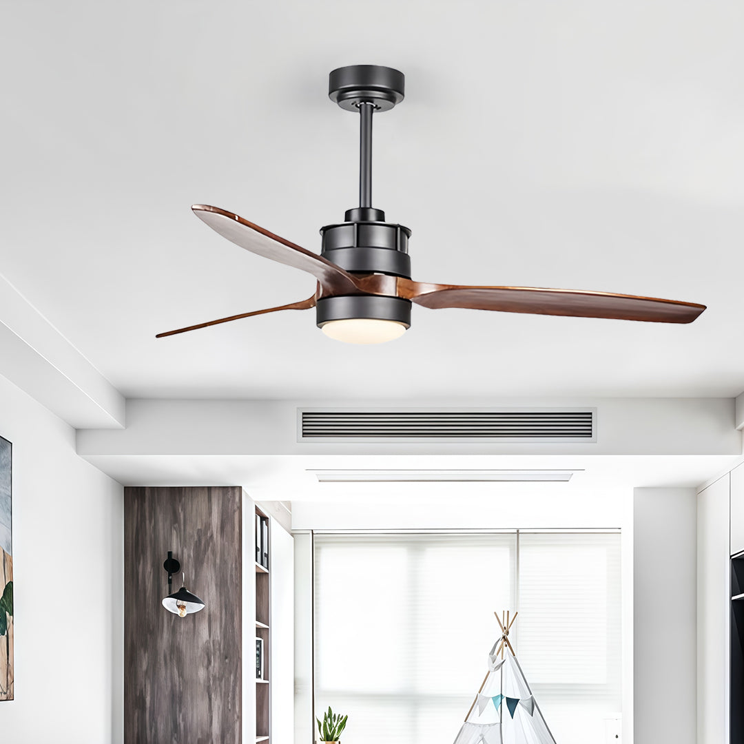 Contemporary LED Ceiling Fan with Remote Control and Light