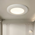 Retro Flush Mount Carved Resin Acrylic Ceiling Light