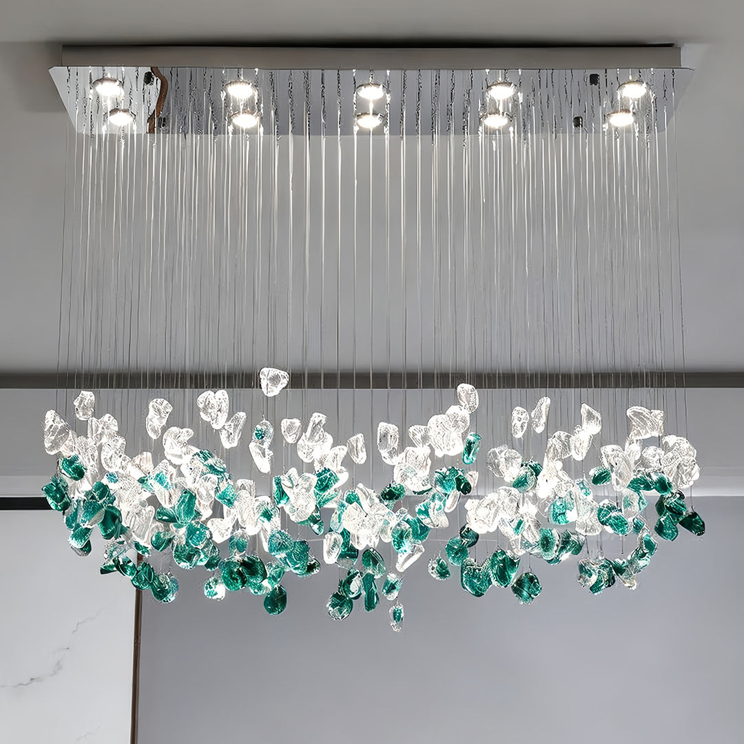 Beaded Glass Chandelier - Irregular Artistic Island Ceiling Light