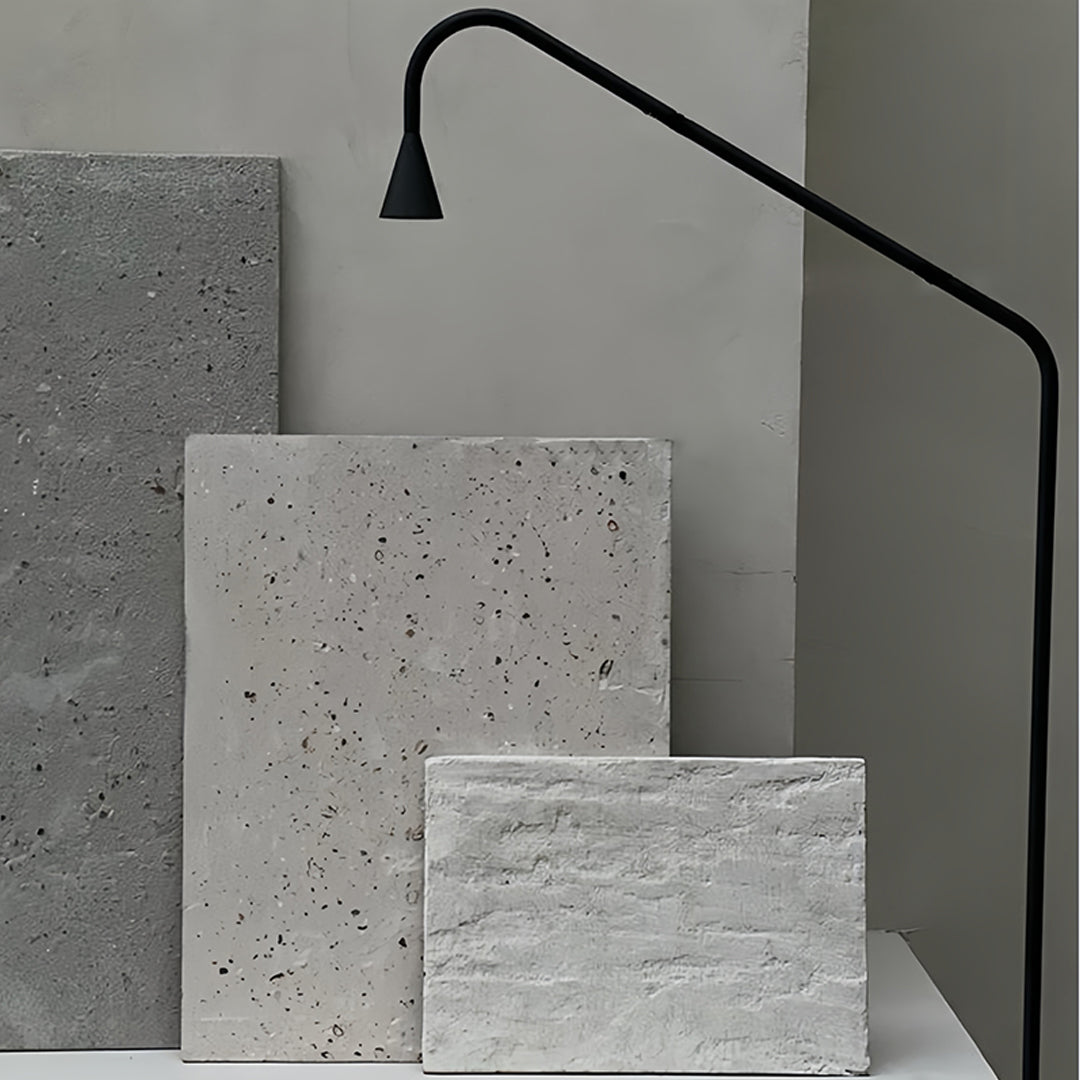 Black and Gold LED Minimalist Floor Lamp - Modern Reading Light