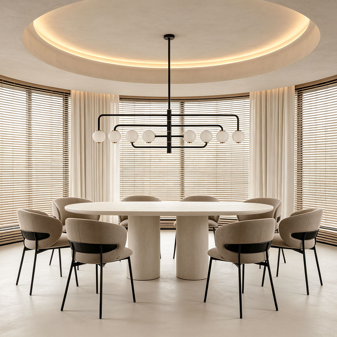 Black Semi Flush Mount Light for Sloped Ceilings - Minimalist Design