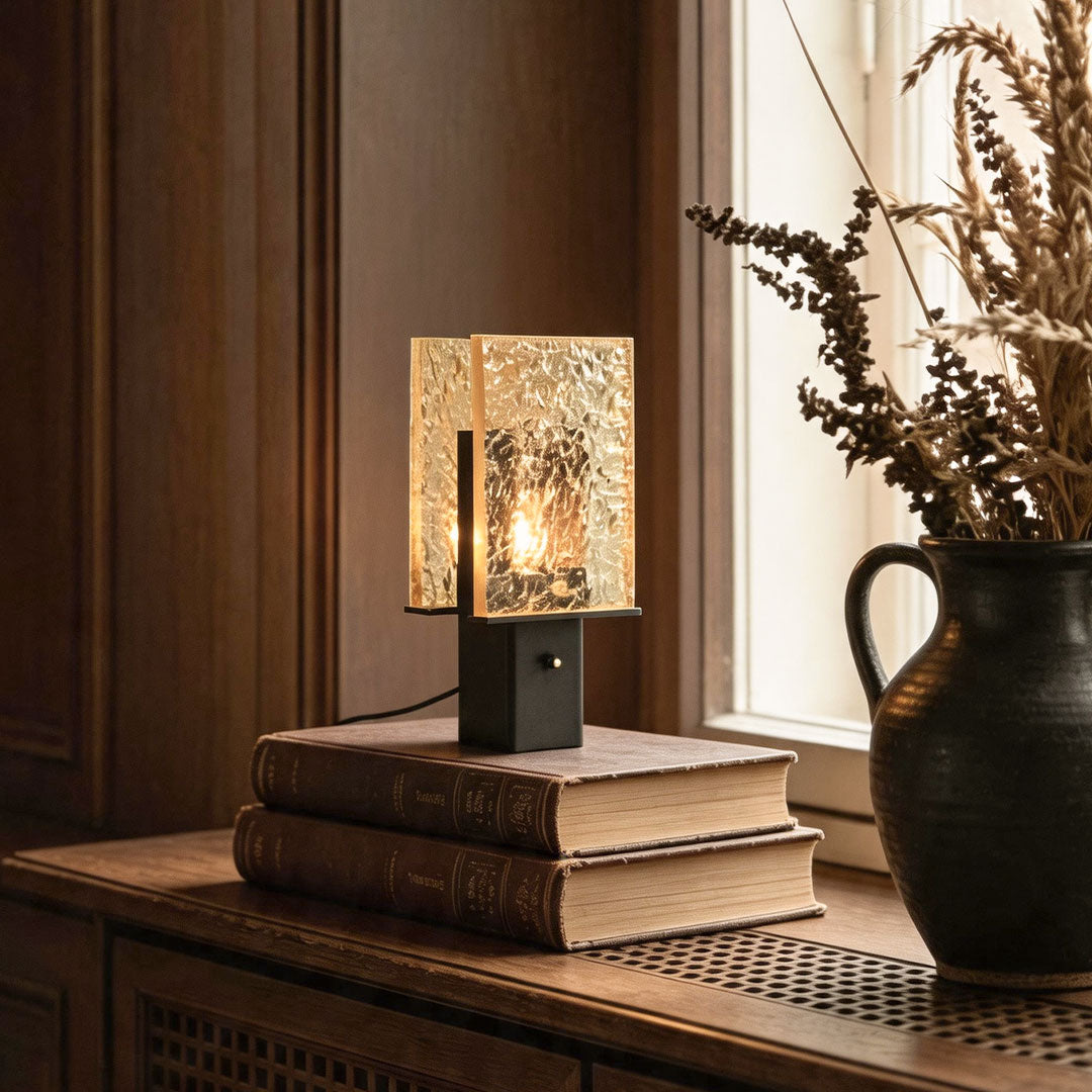 Black Wood Table Lamp - Modern Luxury Minimalist Bedside Light for Elegant Home Decor