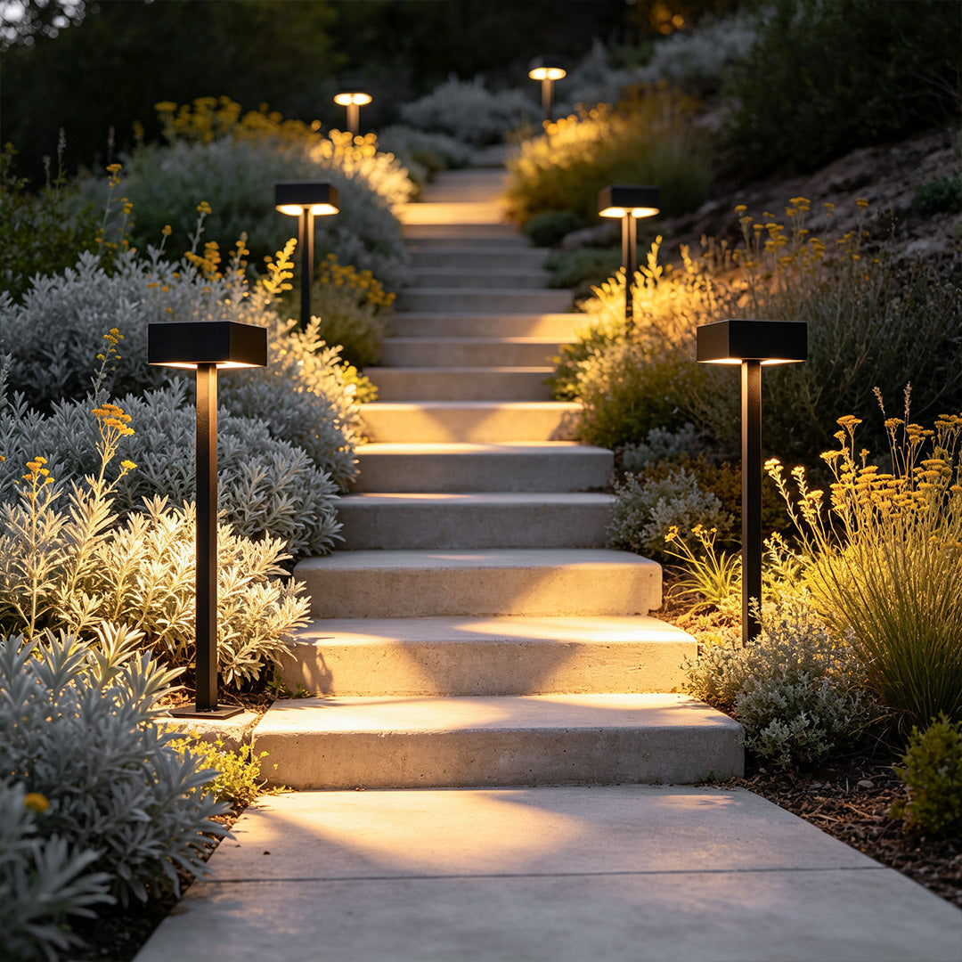 Modern Minimalist LED Path Lights for Outdoor Landscaping  

Illuminate your garden or walkway with our sleek, minimalist LED path lights. Designed for outdoor use, these energy-efficient landscape lights enhance safety and aesthetics. Perfect for drivewa