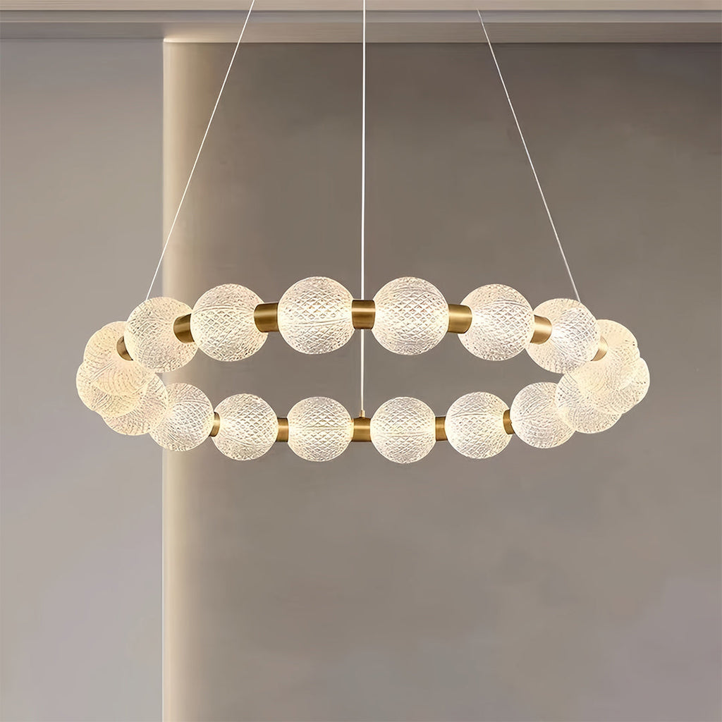 Minimalist Glass Shade Chandelier Luxury Island Light