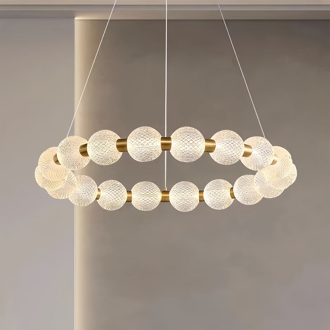 Minimalist Glass Shade Chandelier Luxury Island Light