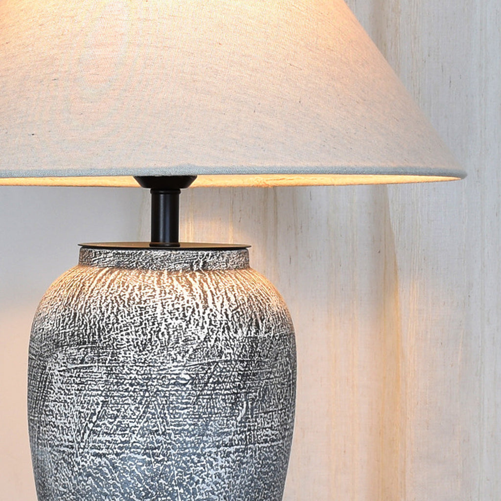 Ceramic Wabi-Sabi Table Lamp - Stylish Bedside Light Decor
