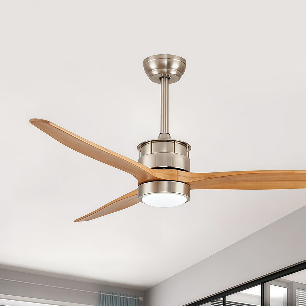 Contemporary LED Ceiling Fan with Remote Control and Light