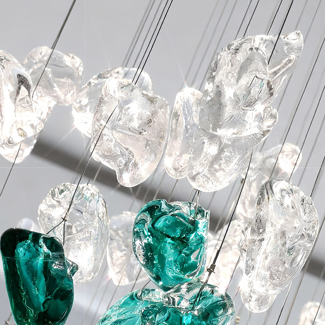 Beaded Glass Chandelier - Irregular Artistic Island Ceiling Light
