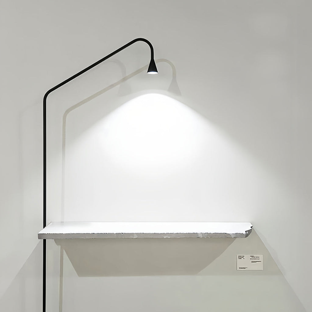 Black and Gold LED Minimalist Floor Lamp - Modern Reading Light