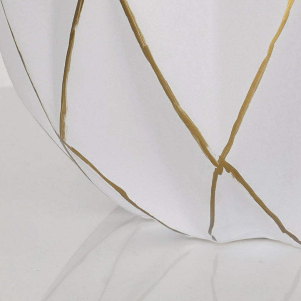 White Ceramic Table Lamp - Luxury Mid-Century Accent Light for Modern Decor
