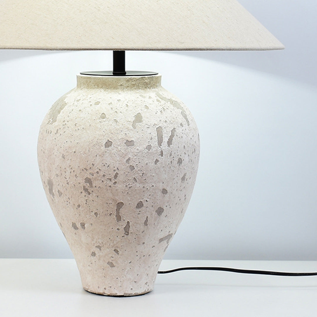 Wabi-Sabi Ceramic Pottery Table Lamp - Rustic Decor & Natural Beauty