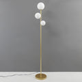 Modern 3-Light Gold Black White Globe Floor Lamp