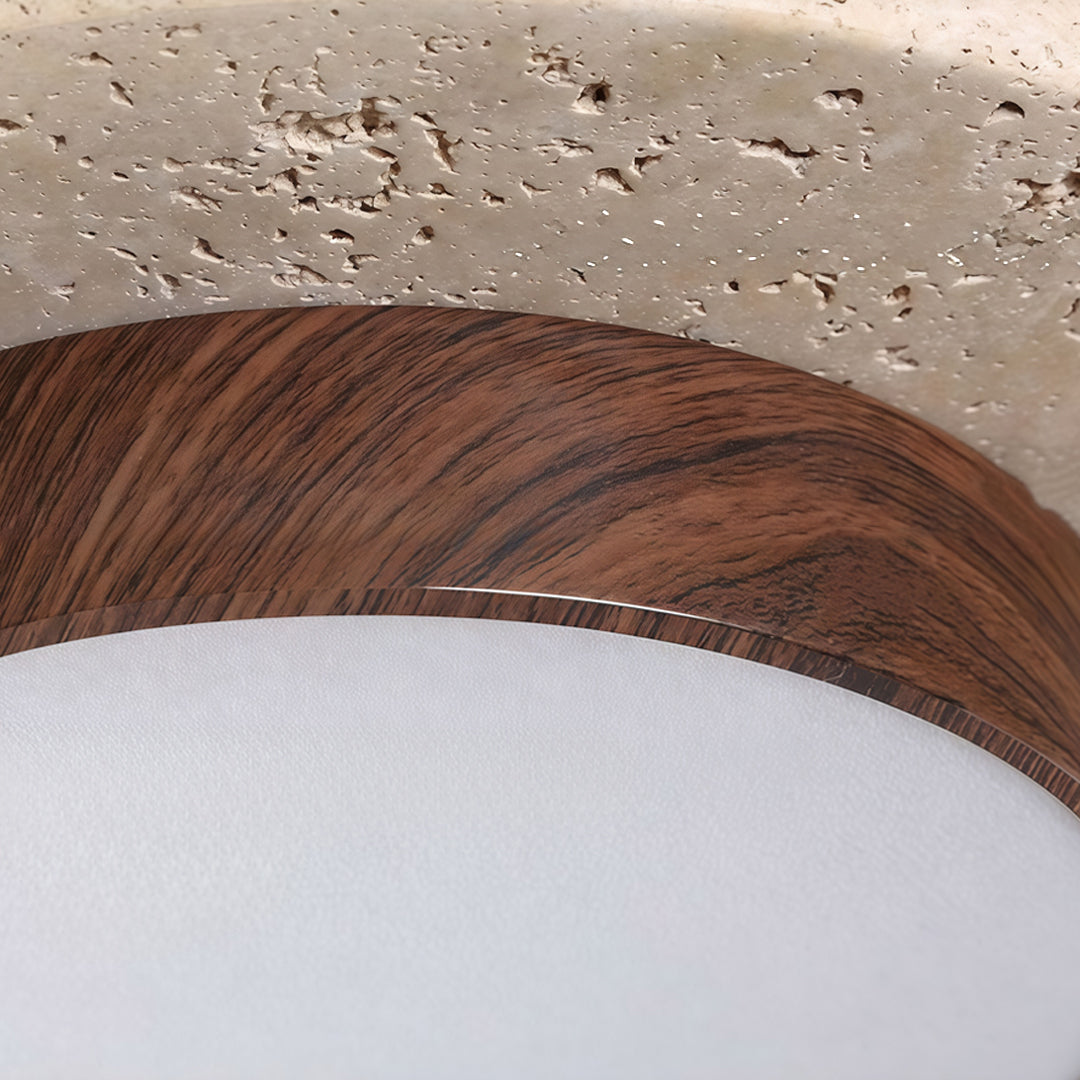 Vintage Travertine Flush Mount Ceiling Light Fixture