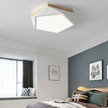 Colorful Flush Mount Ceiling Light - Nordic Geometric Wooden Lamp
