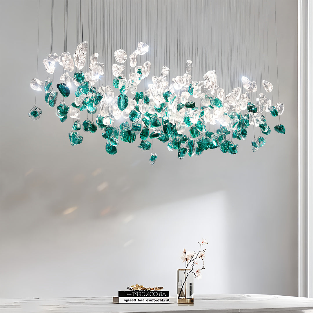 Beaded Glass Chandelier - Irregular Artistic Island Ceiling Light