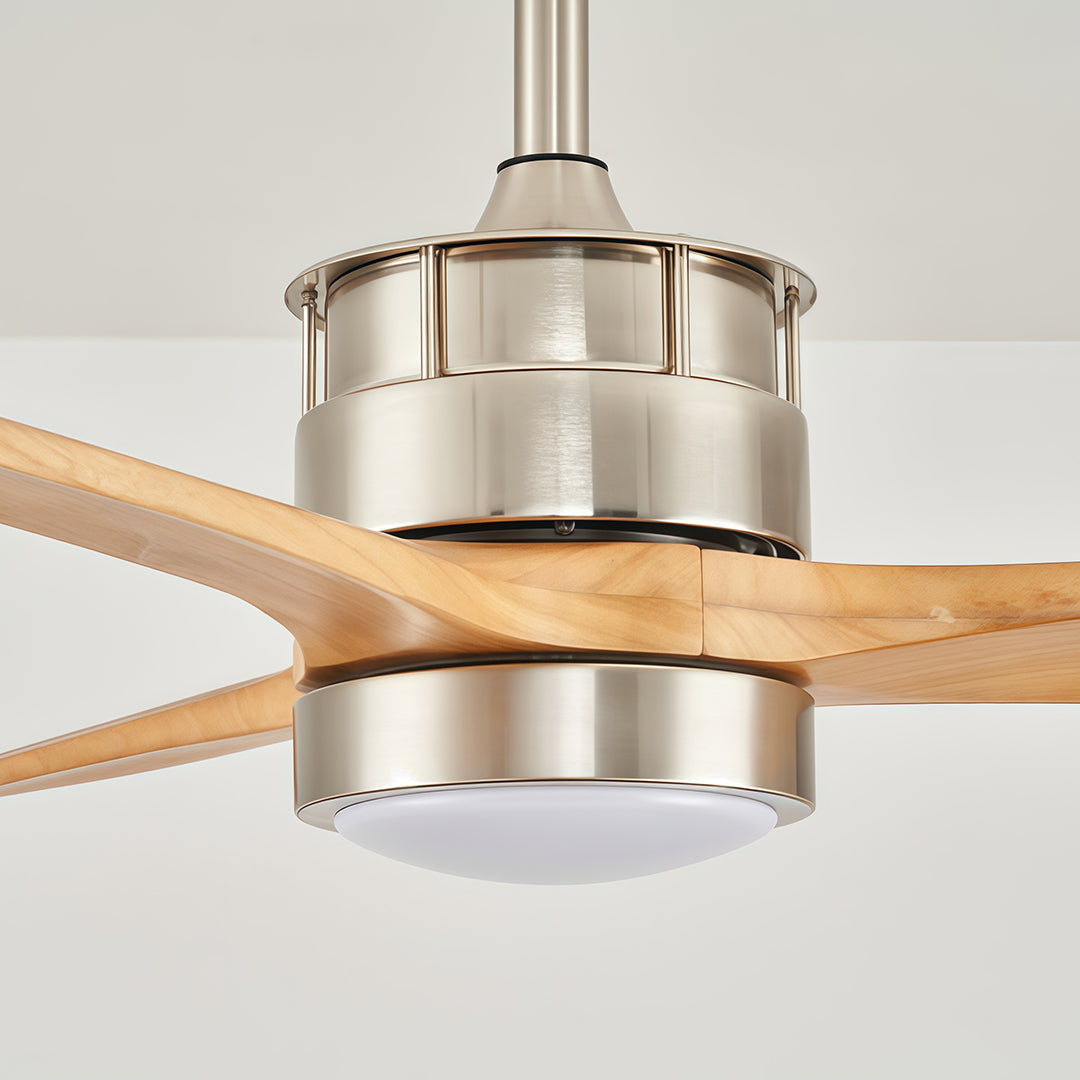 Contemporary LED Ceiling Fan with Remote Control and Light