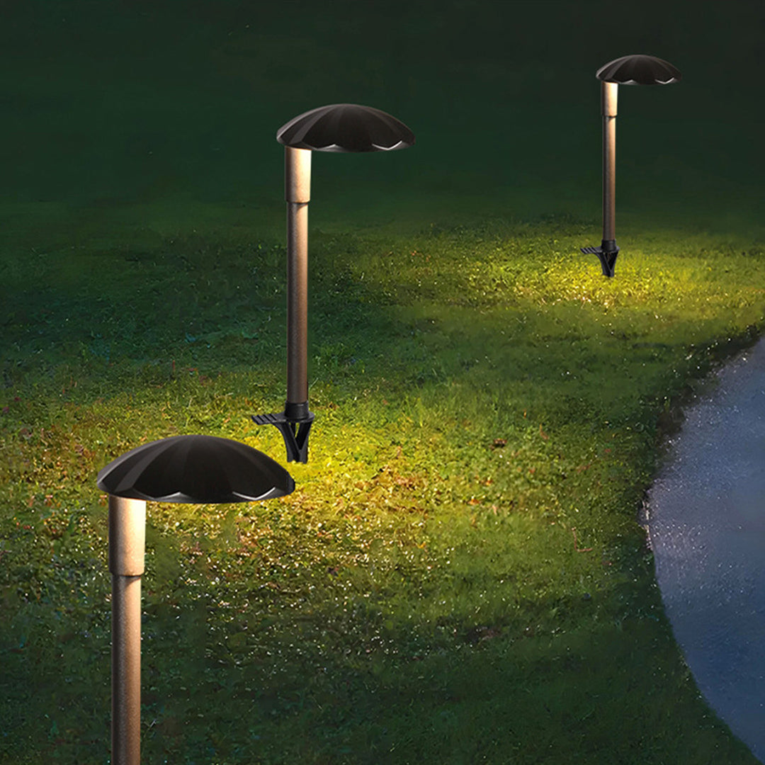 LED Outdoor Stake Lights - Stylish Waterproof Ground Lamps for Minimalist Gardens