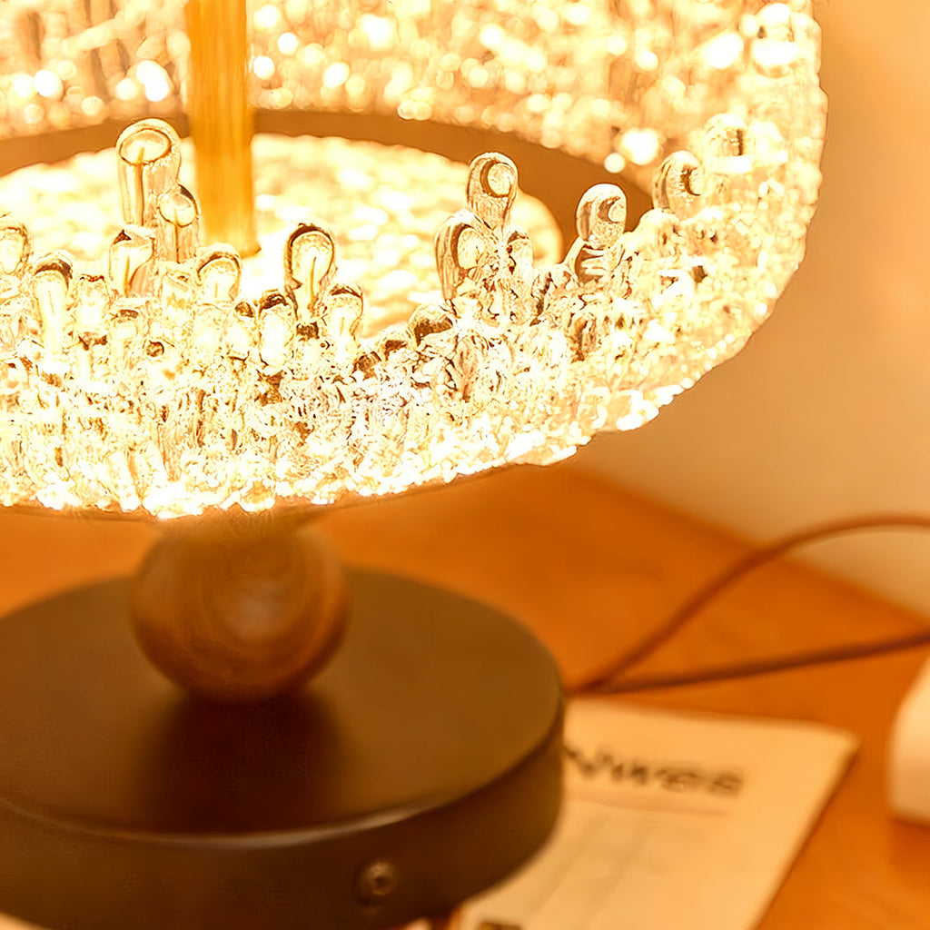 Vintage Water Drop Semi Flush Ceiling Light, Walnut Finish, Unique Design Lamppost