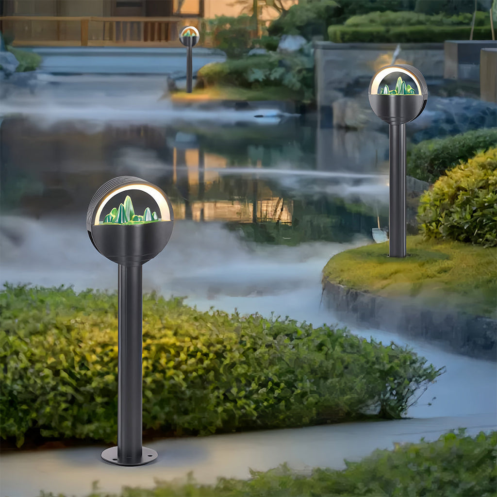Modern Frosted Globe Waterproof Garden Pathway Light – Stylish Outdoor Illumination for Pathways and Landscapes