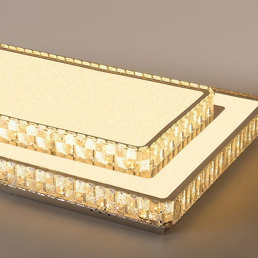 Flush Mount LED Crystal Ceiling Light - Modern Minimalist Luxury Lamp