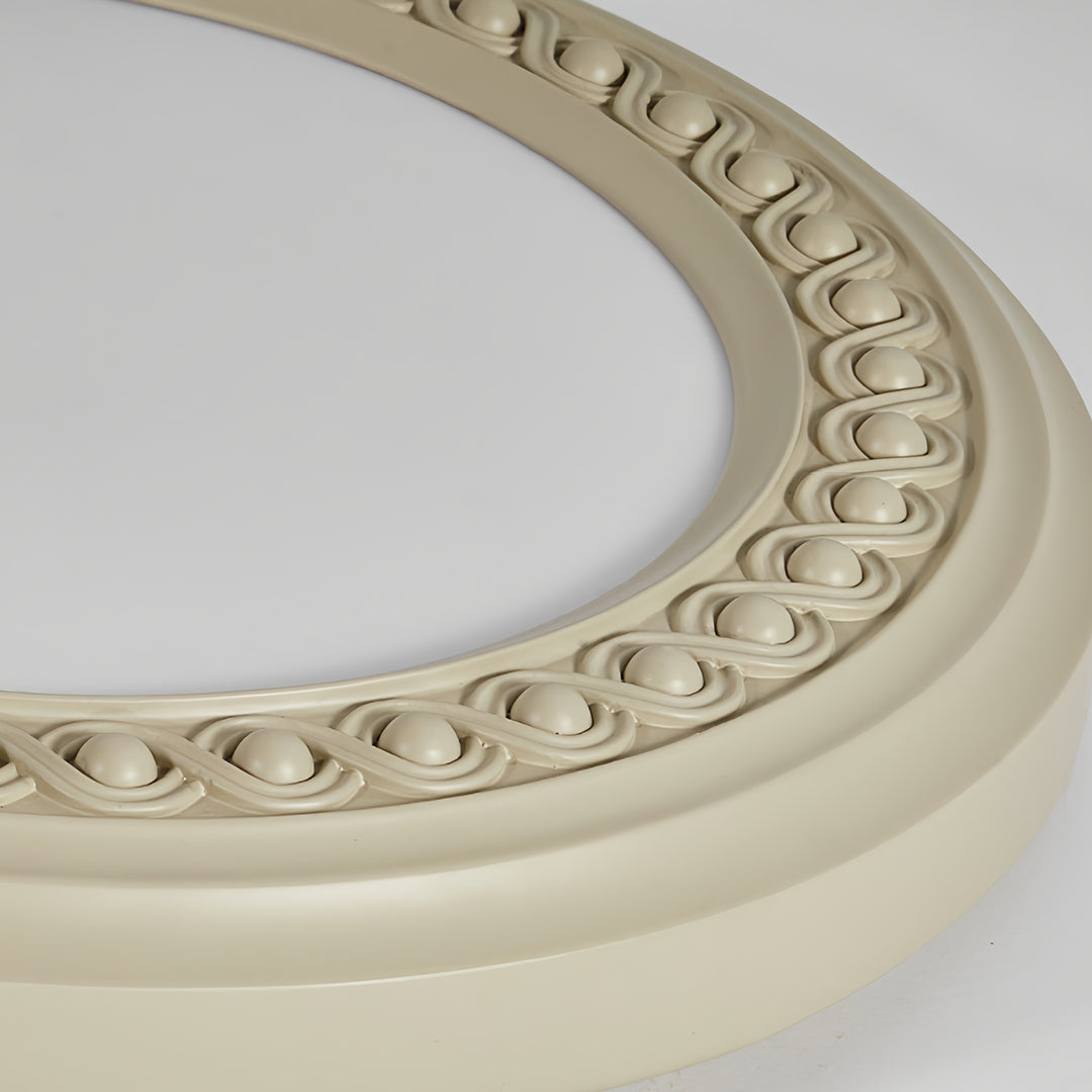 Retro Flush Mount Carved Resin Acrylic Ceiling Light