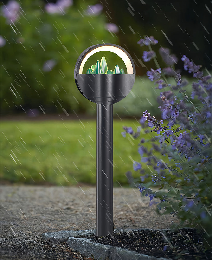 Modern Frosted Globe Waterproof Garden Pathway Light – Stylish Outdoor Illumination for Pathways and Landscapes