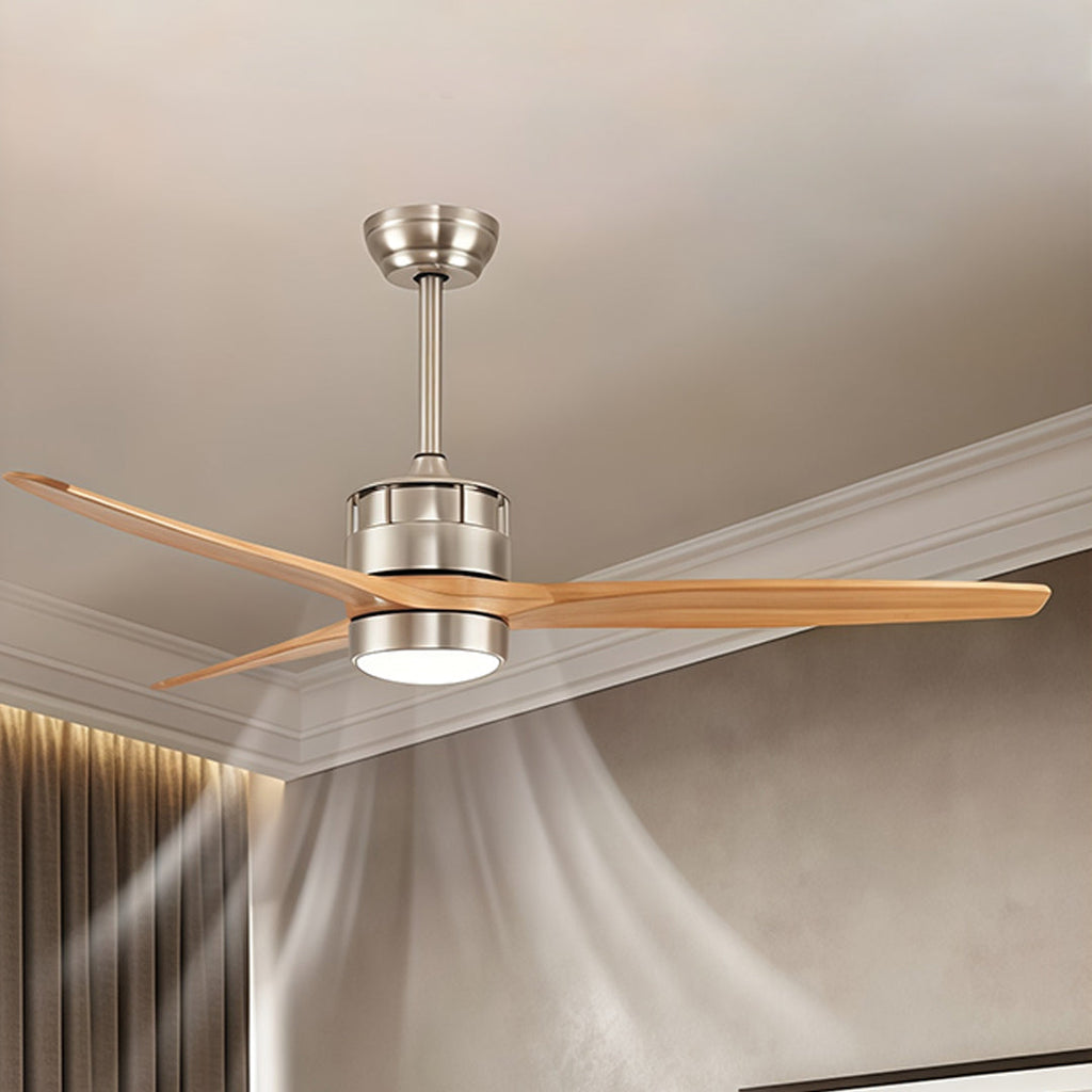 Contemporary LED Ceiling Fan with Remote Control and Light