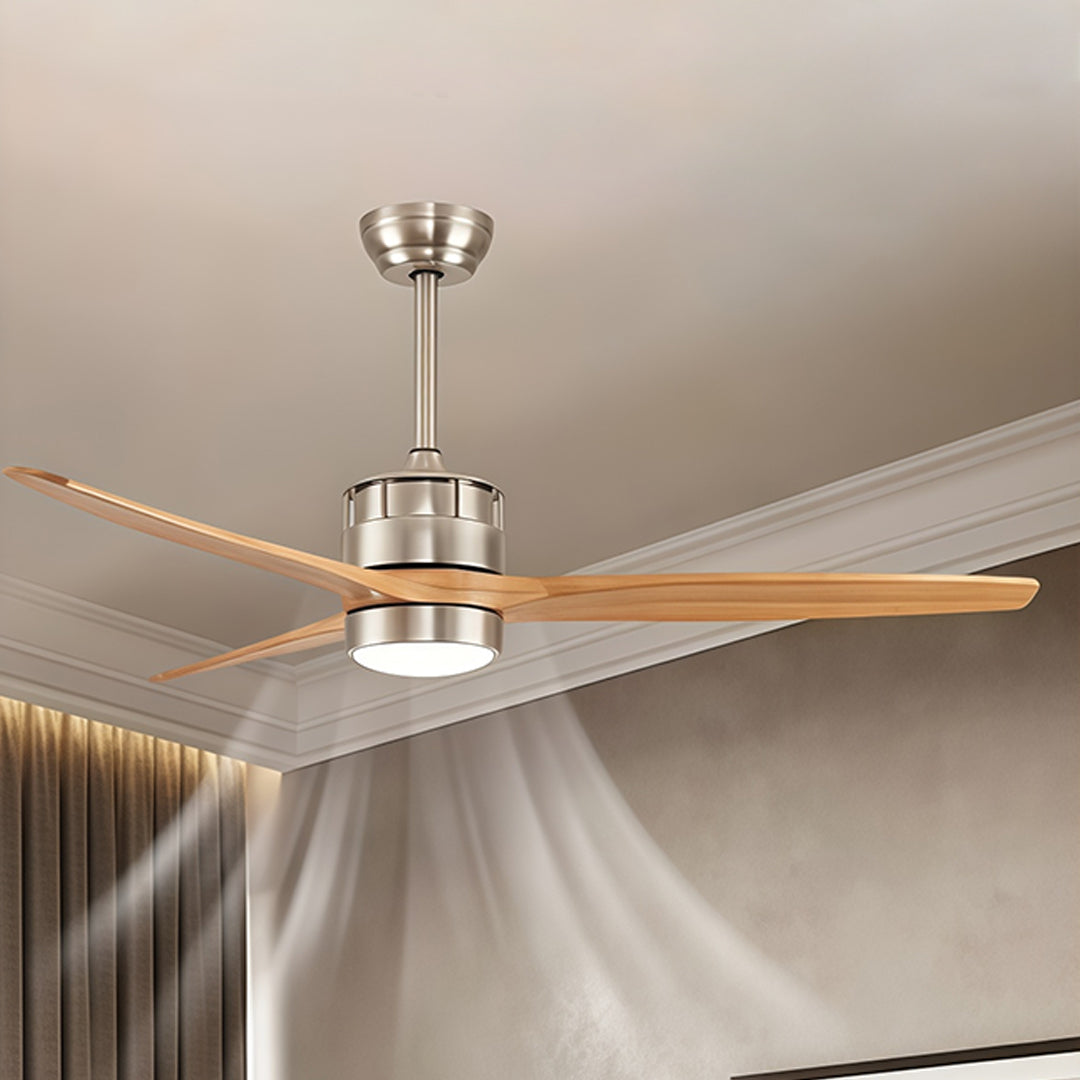 Contemporary LED Ceiling Fan with Remote Control and Light