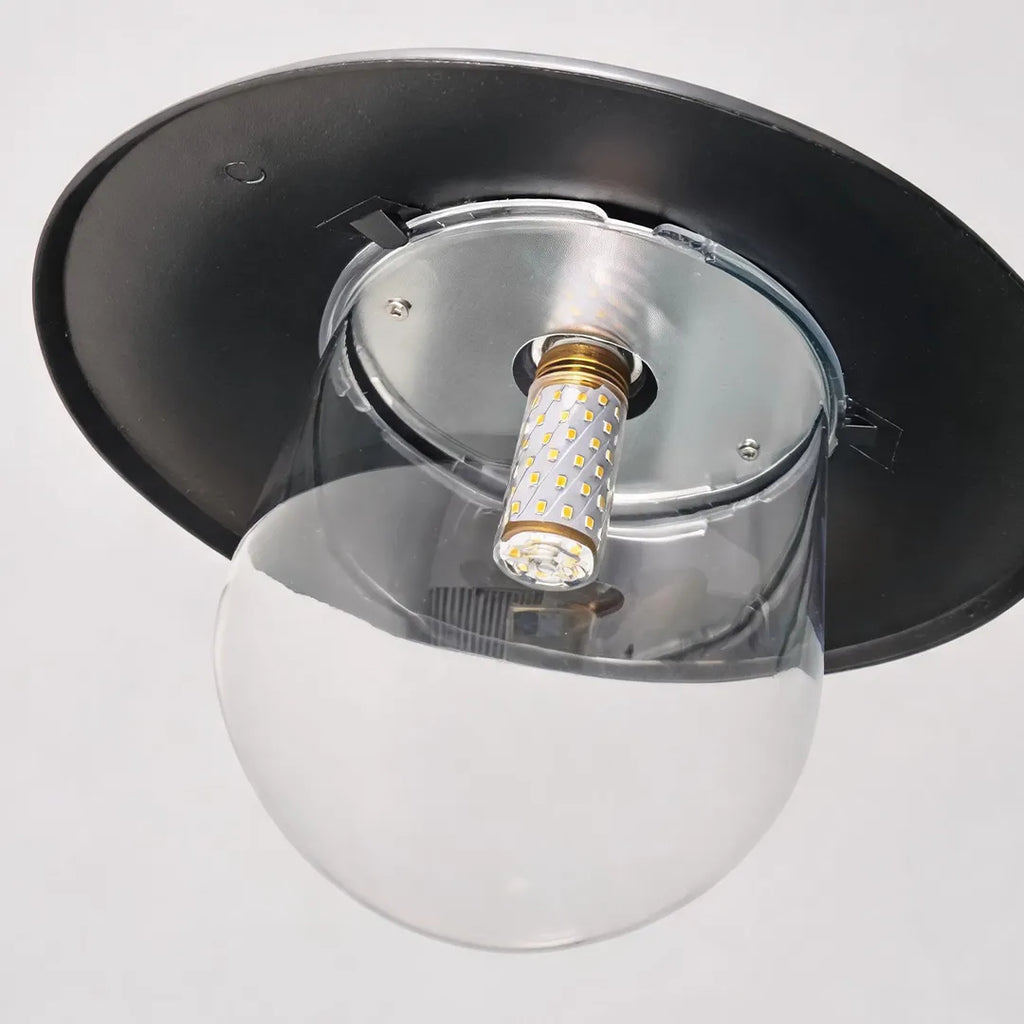 Outdoor Black Wall Light - Retro Trumpet-Shaped Fixture