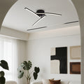 Modern Three-Arc Rotating Semi Flush Mount Ceiling Light