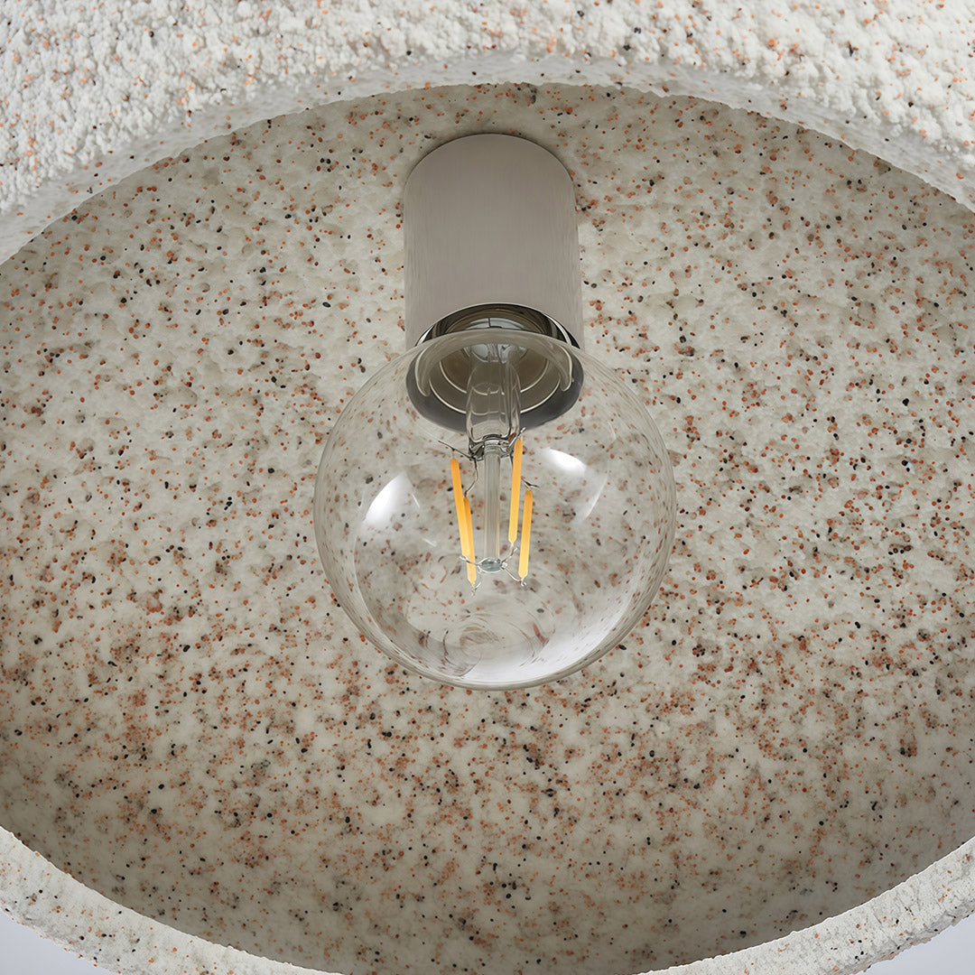 White Wabi-Sabi Semi Flush Ceiling Light - Ambient Lamp for Elegant Spaces
