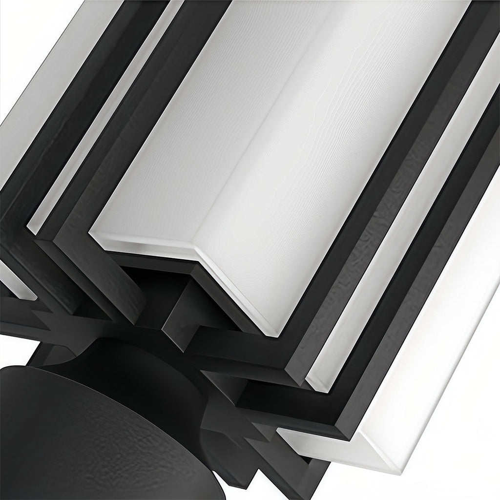 Black Retro Aluminum Path Lights - Frosted Glass Waterproof Outdoor Landscape Lighting