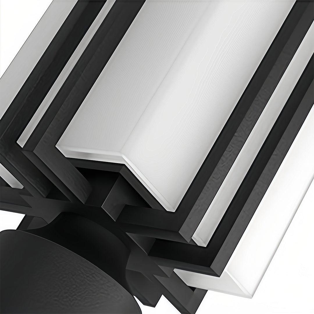 Black Retro Aluminum Path Lights - Frosted Glass Waterproof Outdoor Landscape Lighting