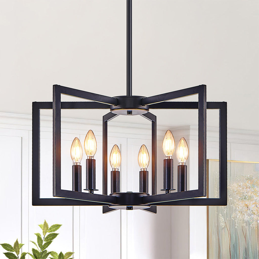 Candle Chandeliers Industrial Multi-Head Ceiling Lights