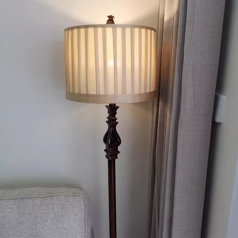 Modern European Retro Pleated Floor Lamp - 1-Light Designer Lighting