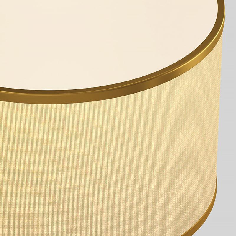 22 Inch Golden Faux Silk Brass Geometric Table Lamp - Modern Lighting Accent