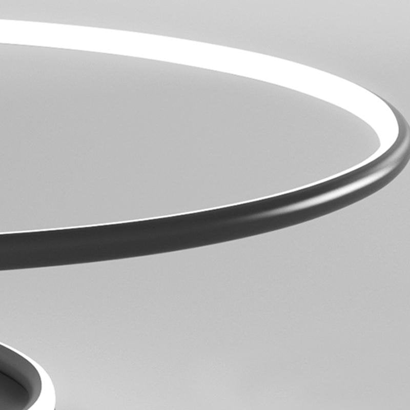 16" Sleek Wire Circular Modern LED Semi Flush Mount Ceiling Light
