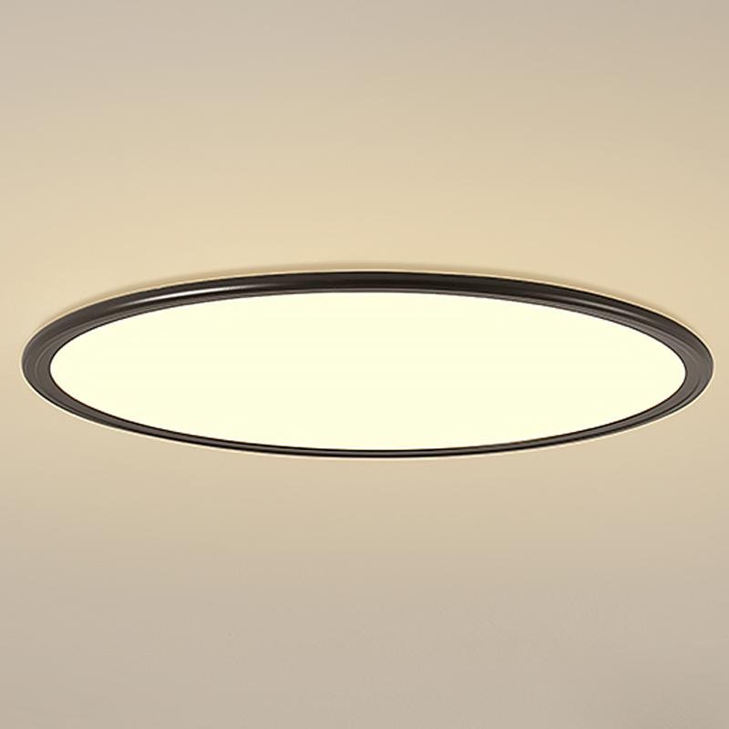 16" Modern LED Ultrathin Black & White Flush Mount Ceiling Light