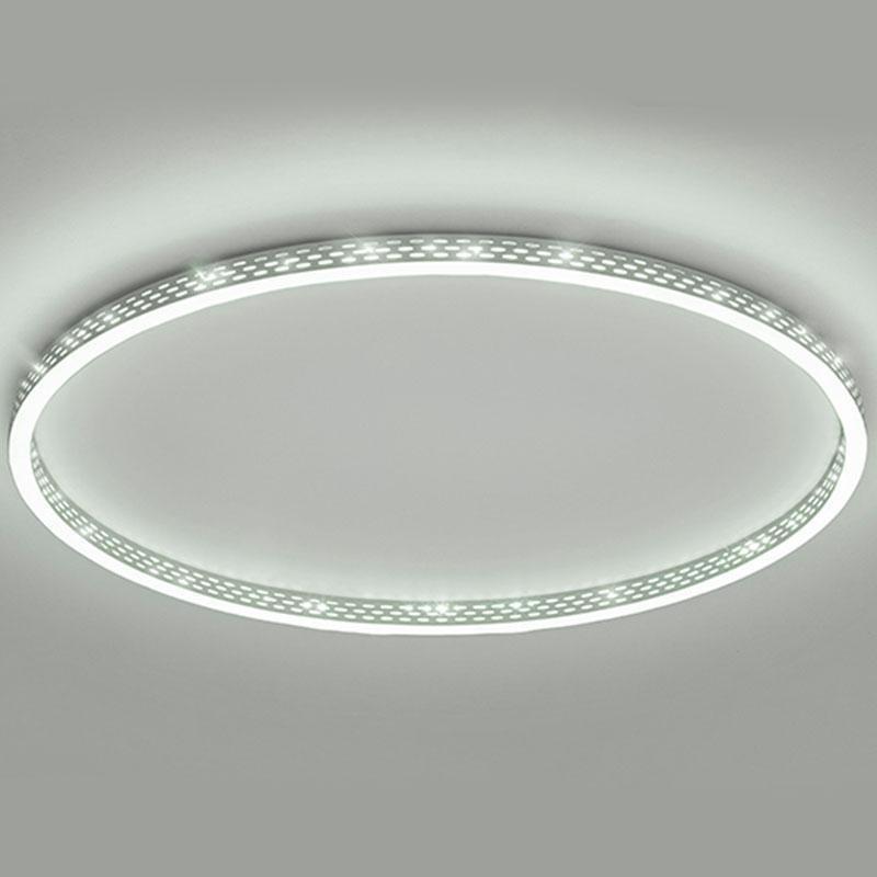 Modern Dimmable LED Flush Mount Ceiling Light with Hollow Edge