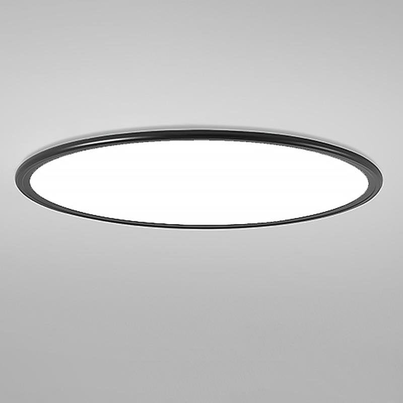 16" Modern LED Ultrathin Black & White Flush Mount Ceiling Light