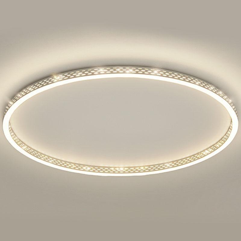 Modern Dimmable LED Flush Mount Ceiling Light with Hollow Edge