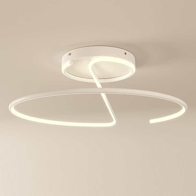 16" Sleek Wire Circular Modern LED Semi Flush Mount Ceiling Light